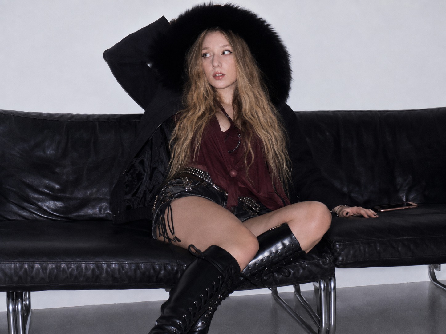 Tatiana Sidor sitting on a sofa